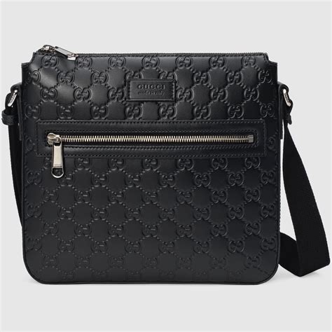 sacoche gucci cuir noir|Gucci leather shoulder bag.